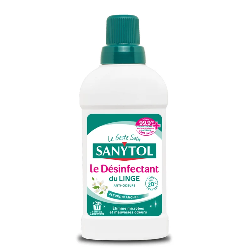 SANYTOL Désinfectant Linge Fleurs Blanches 500mL -K22