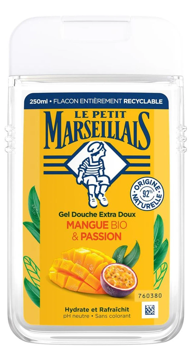 Gel Douche Mangue Bio & Passion Extra Doux Le Petit Marseillais 250ml