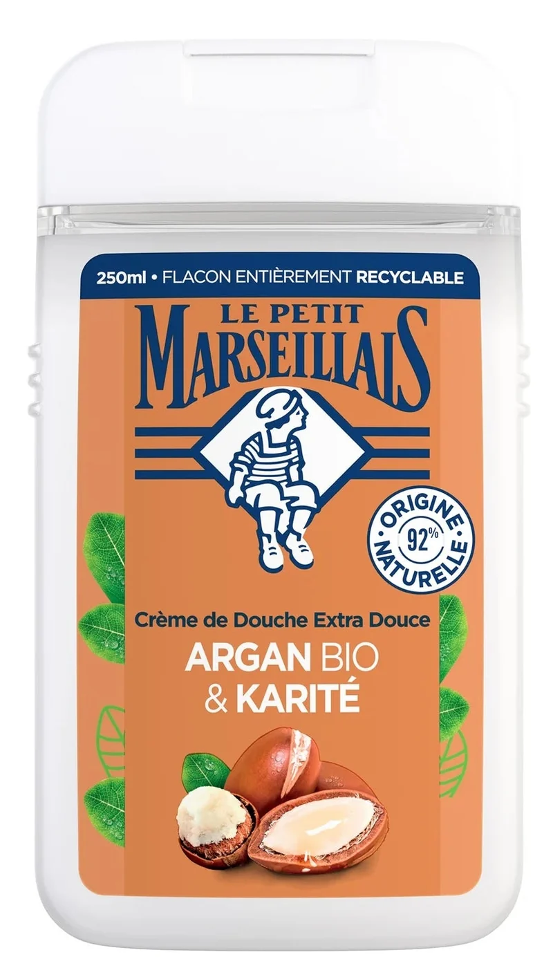 Crème de Douche Argan Bio & Karité Extra Doux Le Petit Marseillais 250ml