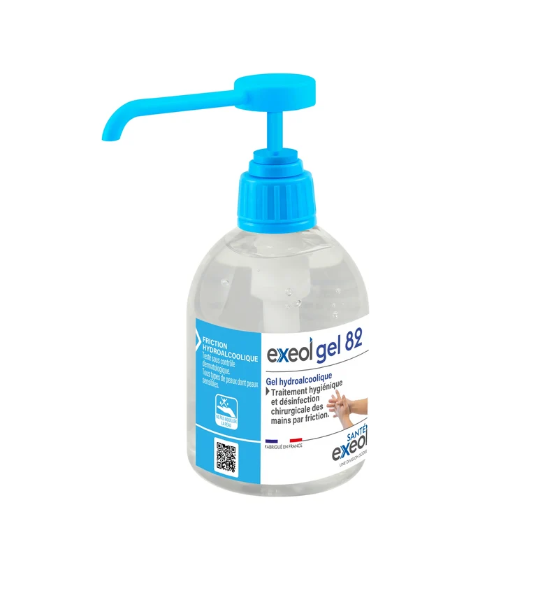 GEL HYDROALCOOLIQUE EXEOL GEL 82 FLACON POMPE 300ML