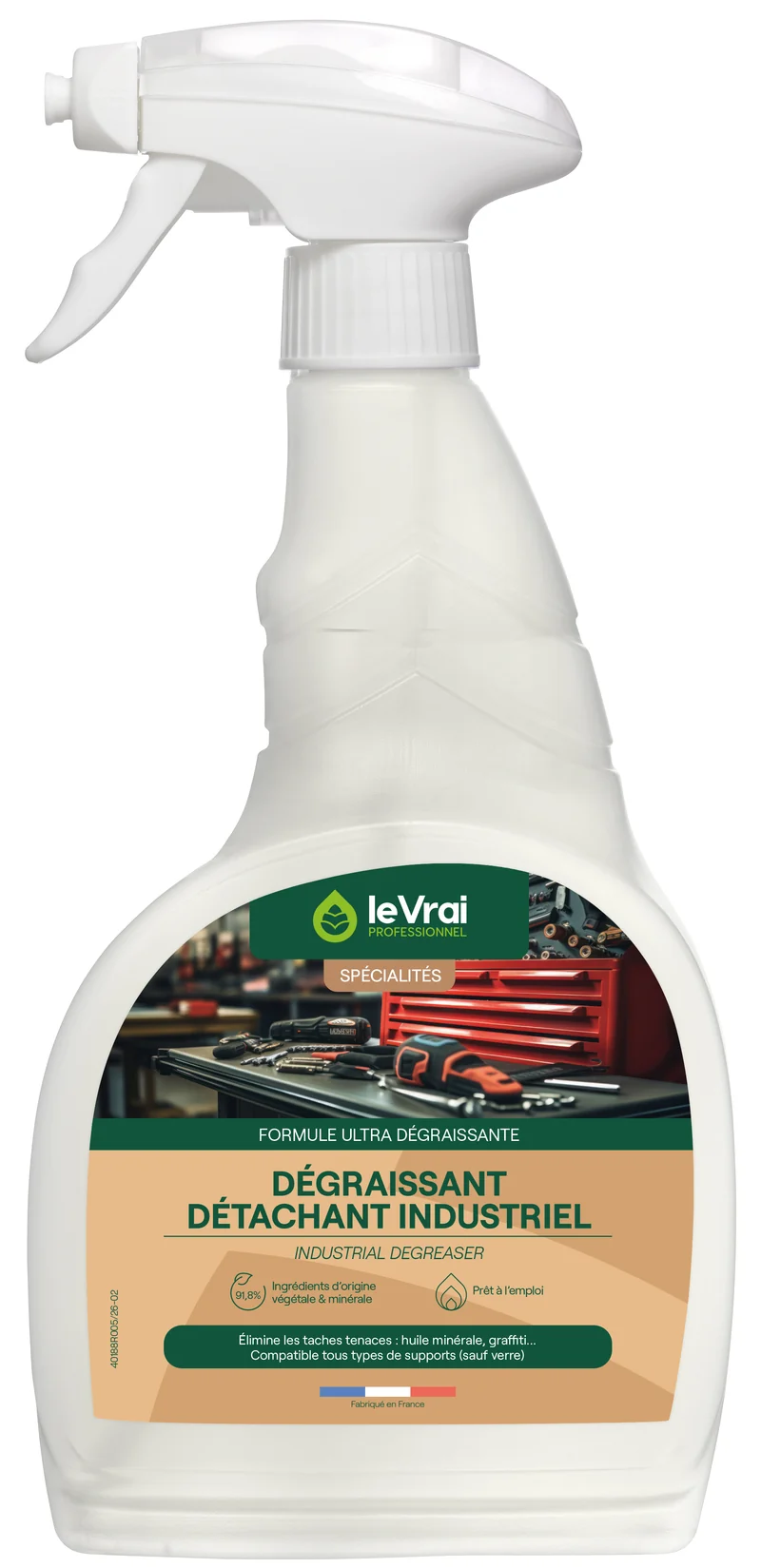 DEGRAISSANT DETACHANT INDUSTRIEL LE VRAI PROFESSIONNEL 750ML