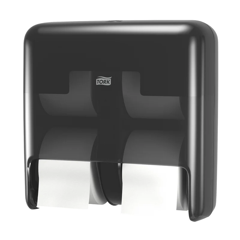 DISTRIBUTEUR DE PAPIER TOILETTE PETIT ROULEAU TORK OPTISERVE® T7 4 ROULEAUX NOIR