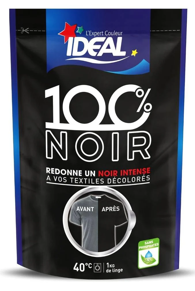 Raviveur Textile 100% Noir IDEAL 400G