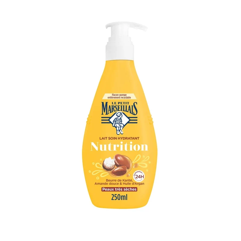 Lait Soin Nourrissant Karité & Argan Le Petit Marseillais 250ml