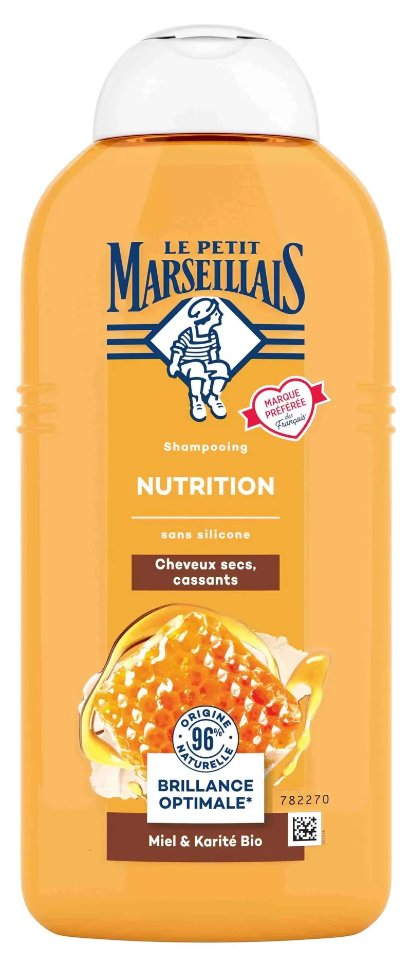 Shampooing Nutrition Miel – Cheveux Secs et Cassants Le Petit Marseillais 300ml