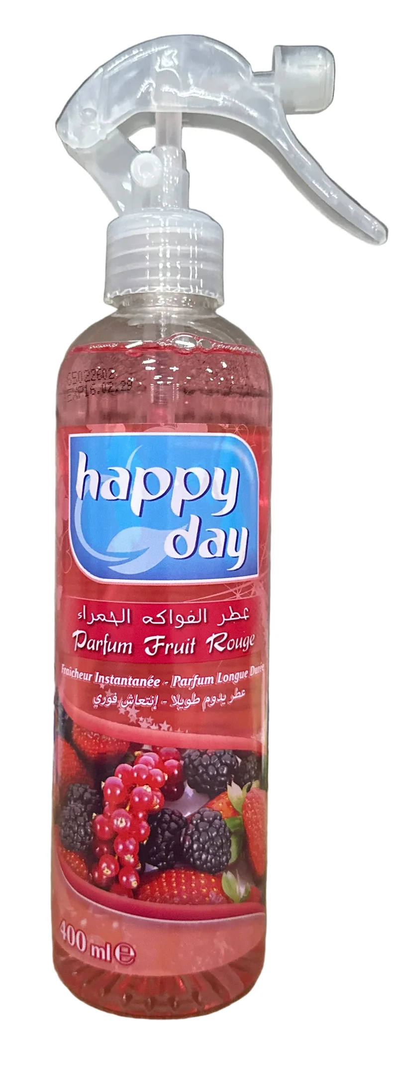 Air freshener Parfum Fraîcheur fruit rouge Happy Day 400 ml