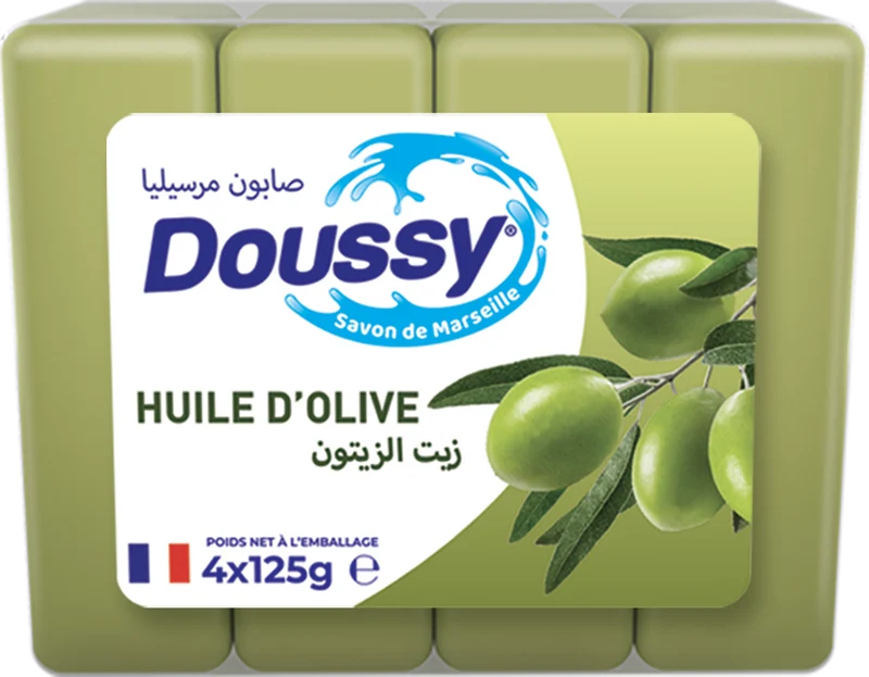 Savon de Marseille Huile d'Olive Doussy 125G X 4
