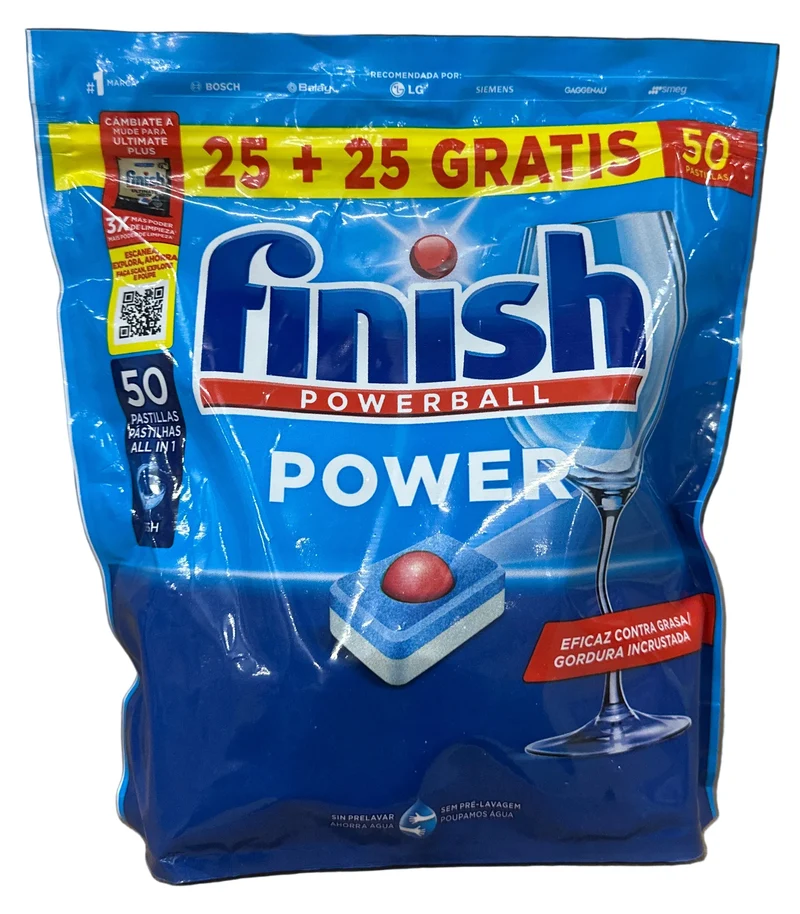 Capsules Lave-Vaisselle Power 25+25 Finish