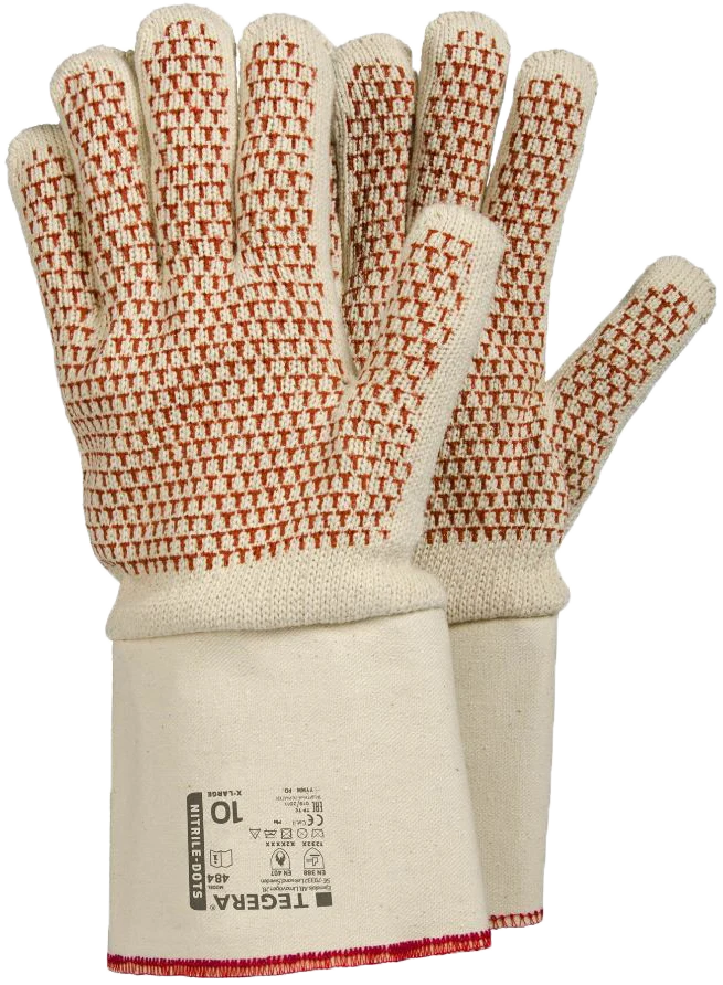 Gant thermique chaleur coton avec picots nitrile 250°C