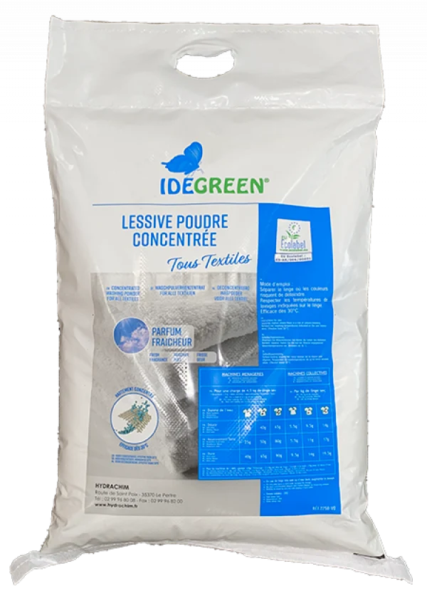 LESSIVE POUDRE TOUS TEXTILE Ecolabel 10 KG