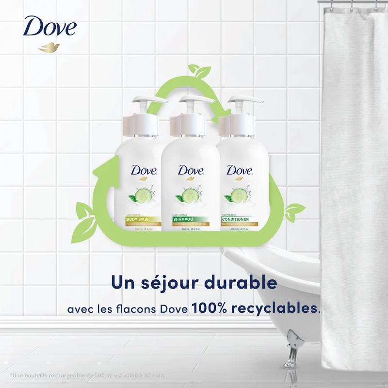 SHAMPOING CONCOMBRE DOVE 500ML FLACON X24