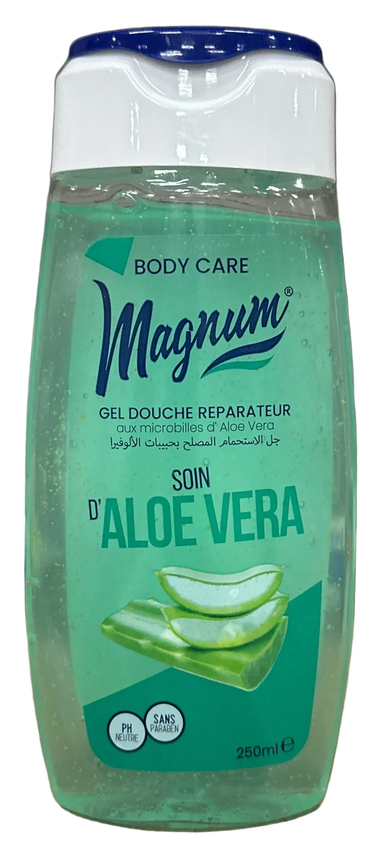 Gel Douche Réparateur Exfoliant Aloe Vera Magnum 250 ml