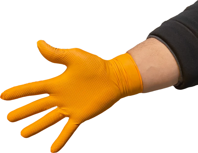 Gant Nitrile Orange non poudré (lot de 1000 gants 10X100)