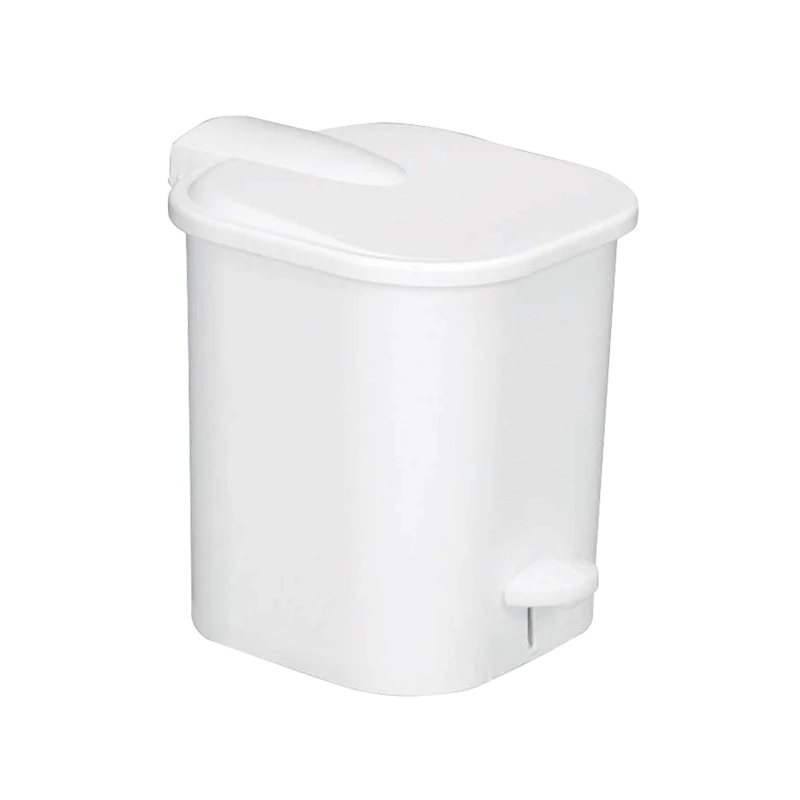 POUBELLE CARREE 4 L BLANC
