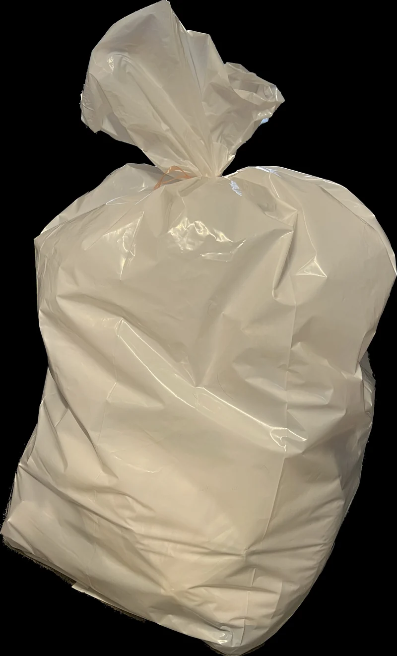 SAC POUBELLE 30L BASSE DENSITE DECHETS MOYENS BLANC X500
