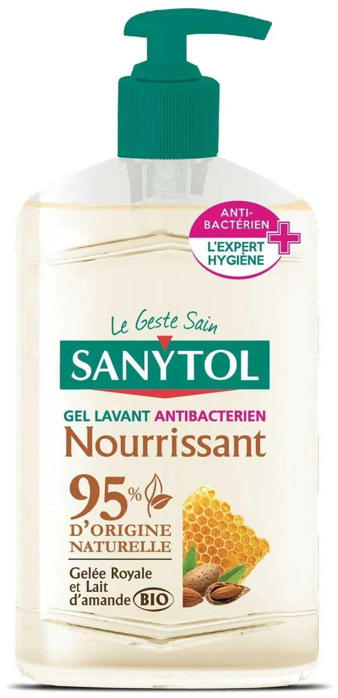 Gel Lavant antibacterien Nourrissant Dermo Réparateur d'origine naturelle Santyol 250ml