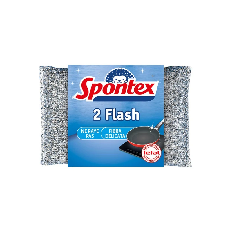 SPONTEX Tampons à récurer grattants Flash 2x10g -J52