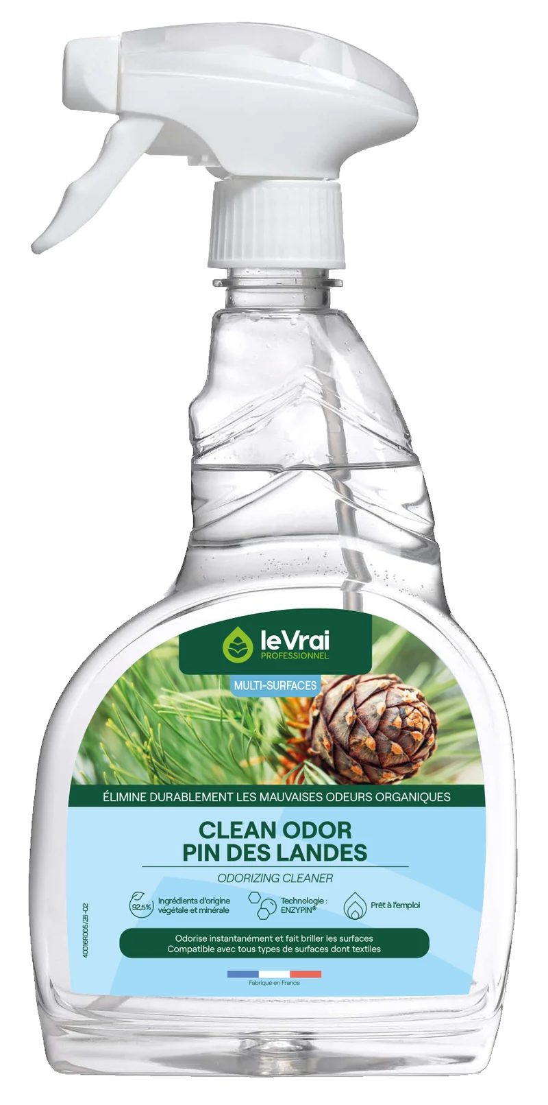 NETTOYANT DESTRUCTEUR D'ODEUR CLEAN ODOR PIN 750ML