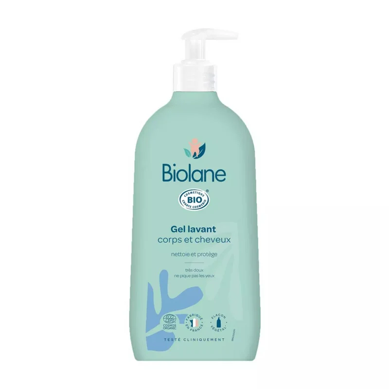 BIOLANE Gel lavant corps et cheveux Bio 500g -J111