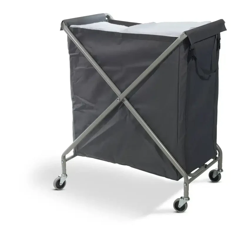 NX2401 CHARIOT A LINGE "X" PLIANT + 1 SAC EN TOILE RENFORCEE 240L - NUMATIC