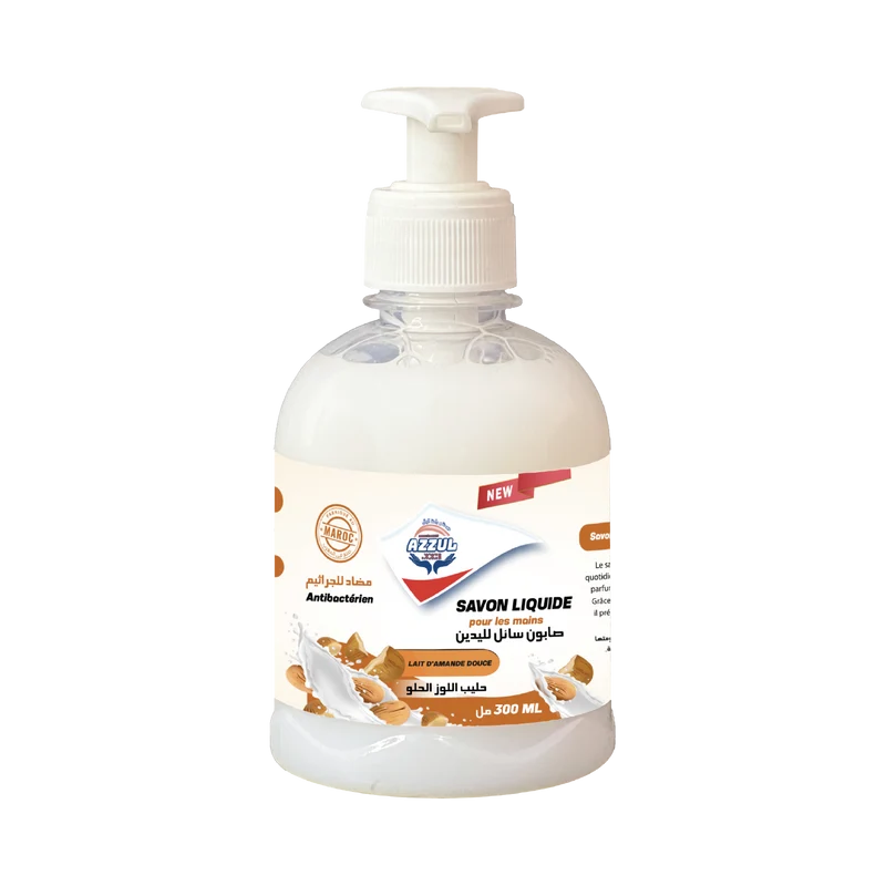 Savon mains liquide au lait d'amande douce 300 ML AZZUL