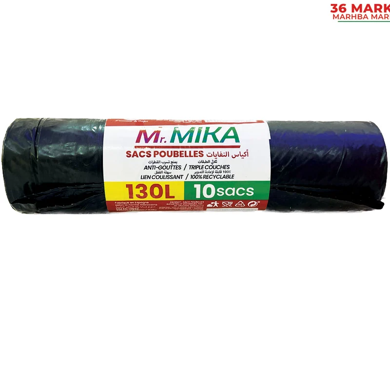Sac poubelle MR MIKA 130L ×10