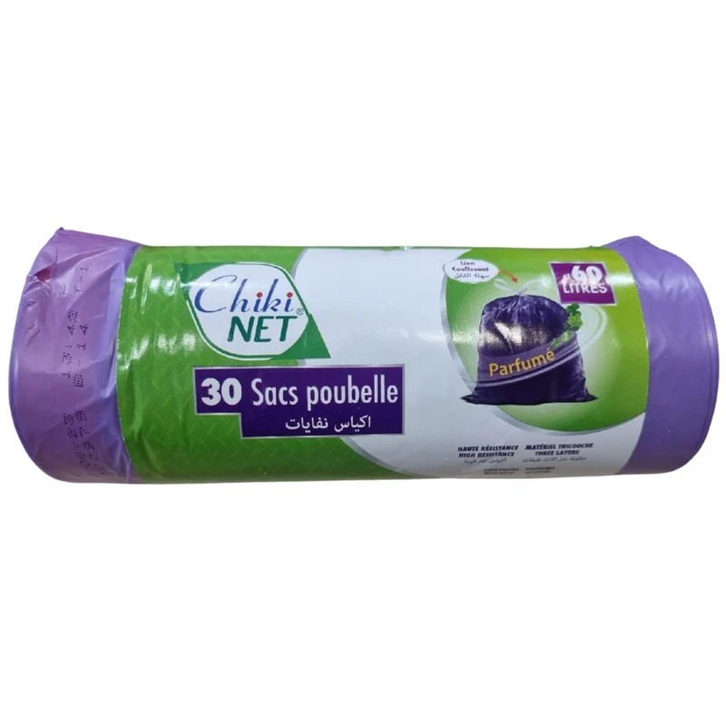 30 Sacs poubelle parfumé Chikinet 60L