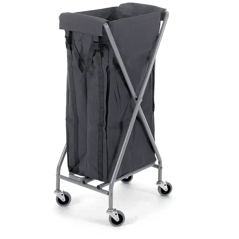 NX1001 CHARIOT A LINGE "X" PLIANT + 1 SAC EN TOILE RENFORCEE 100L - NUMATIC