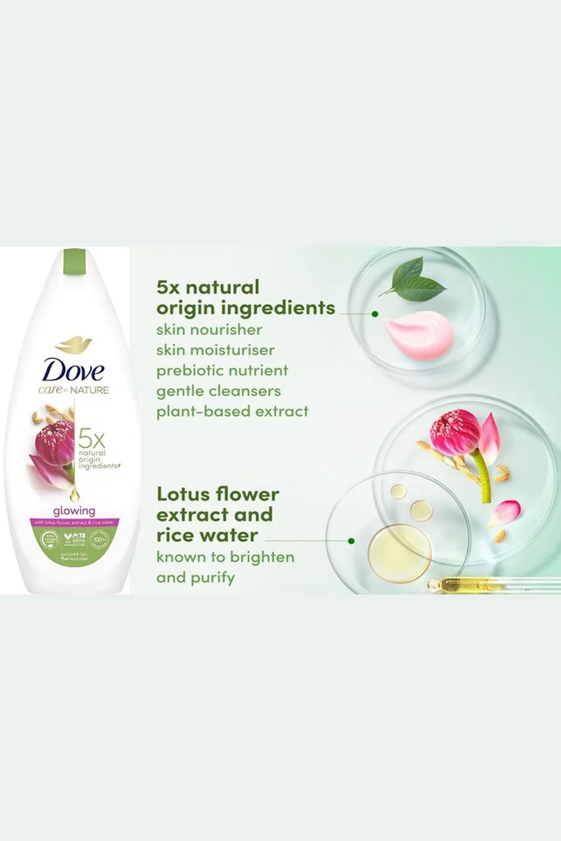 Gel douche Glowing Care de Nature Dove 225 ml