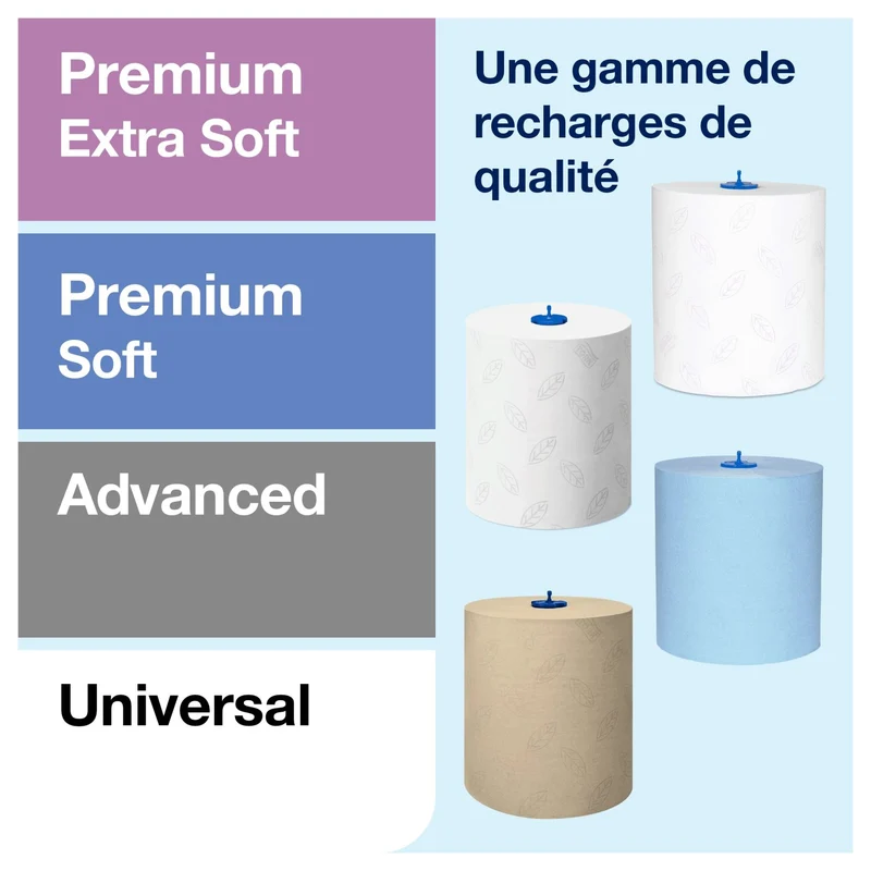 DISTRIBUTEUR D'ESSUIE-MAINS ROULEAUX À DÉTECTION OPTIQUE TORK MATIC® H1 BLANC