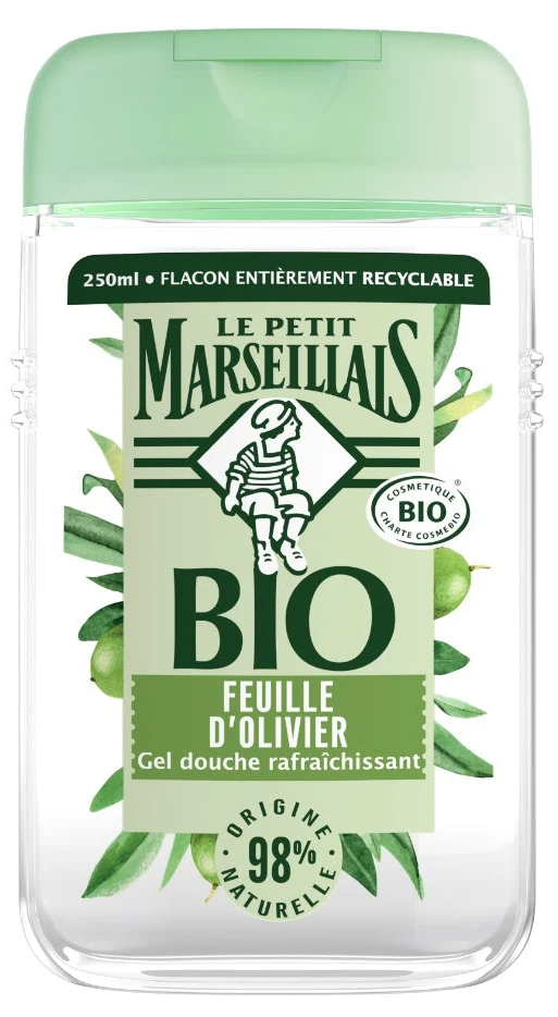 Gel Douche Bio Rafraîchissant Feuilles d'Olivier Le Petit Marseillais 250 ml