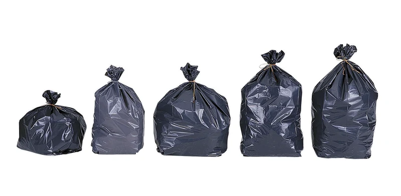 SAC POUBELLE 110L BASSE DENSITE DECHETS MOYENS NOIR X250
