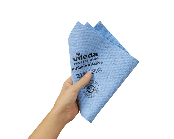 LAVETTE TISSEE PURMICRO 38X35CM BLEU VILEDA X5