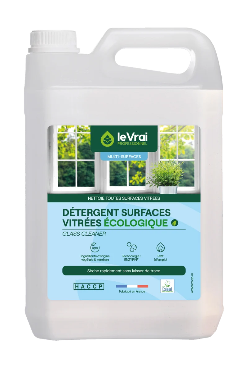 NETTOYANT VITRES ET SURFACES LE VRAI PROFESSIONNEL ECOLABEL EU 5L