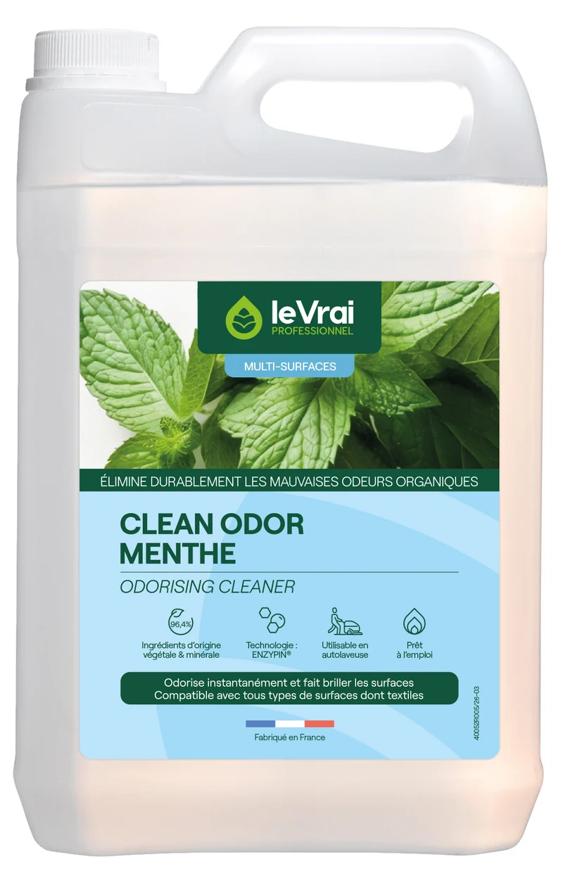 NETTOYANT DESTRUCTEUR D'ODEUR CLEAN ODOR MENTHE LE VRAI PROFESSIONNEL5L