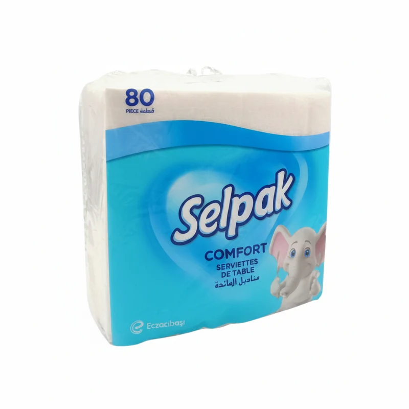 80 Serviettes de Table Selpak 30x30cm