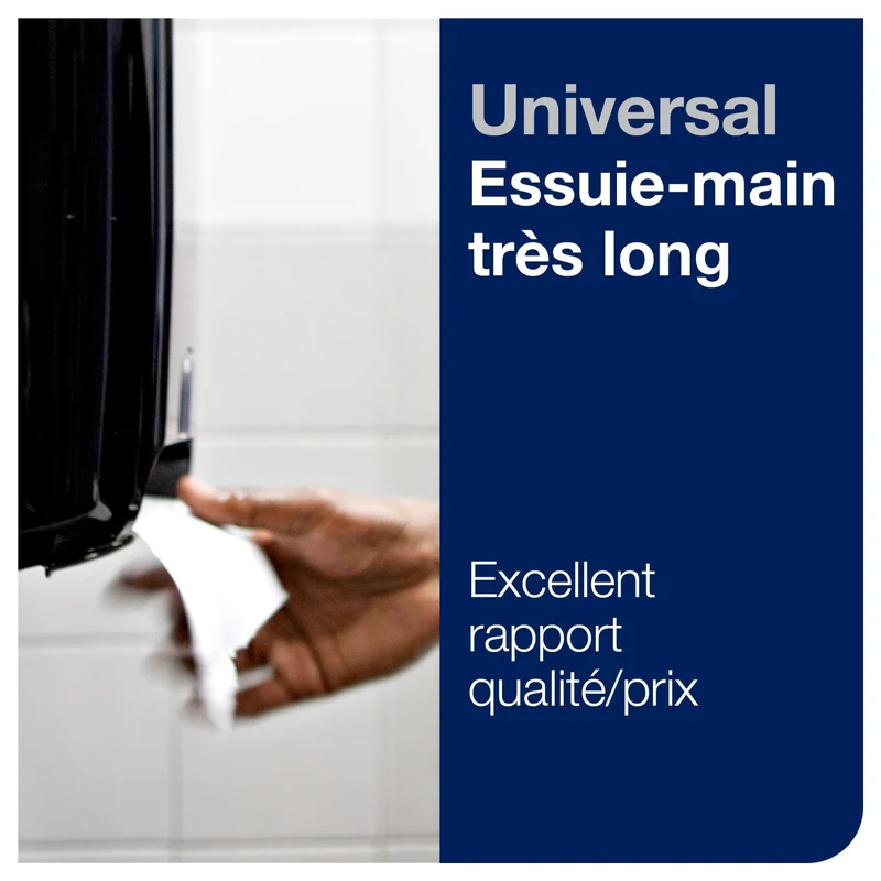 ESSUIE-MAINS ROULEAU TORK MATIC® UNIVERSAL H1 BLANC 280M 1 PLI ECOLABEL X6