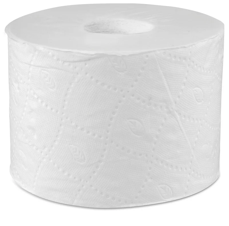 PAPIER TOILETTE PETIT ROULEAU TORK® T7 ADVANCED BLANC SANS MANDRIN 820 FORMATS 2 PLIS ECOLABEL X24