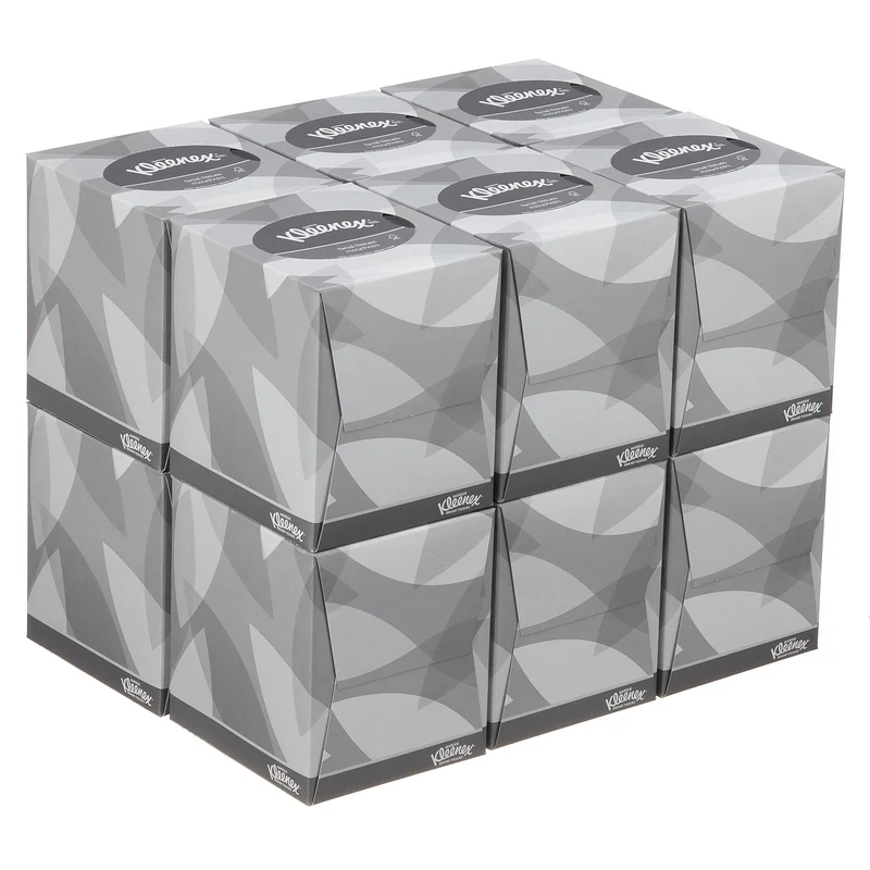 MOUCHOIR BOÎTE CUBIQUE KLEENEX® BLANC 90 FORMATS 2 PLIS X12
