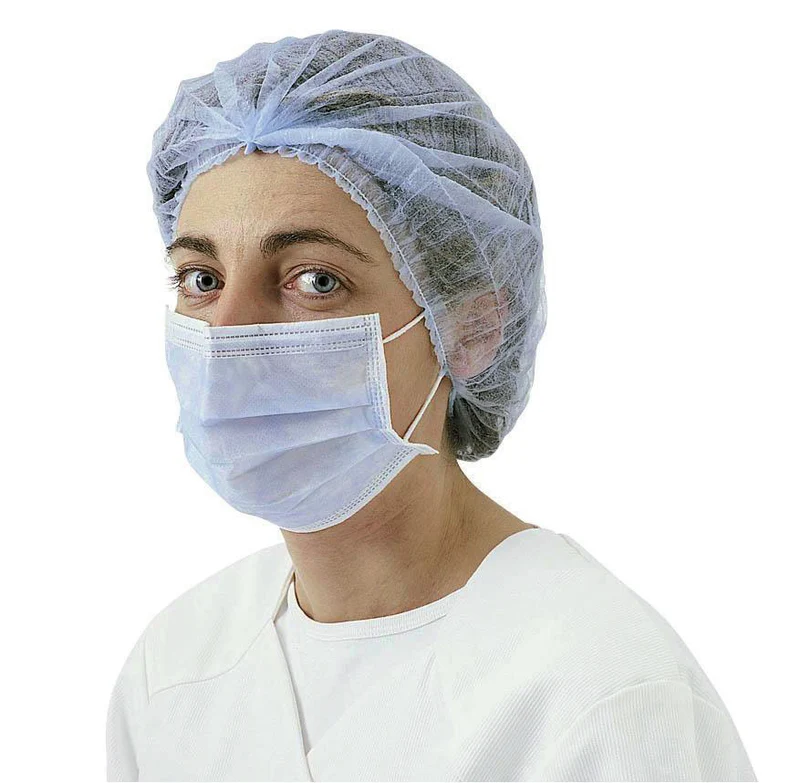MASQUE GRAND PUBLIC POLYPROPYLÈNE 3 PLIS FILTRATION >90% BLEU X100