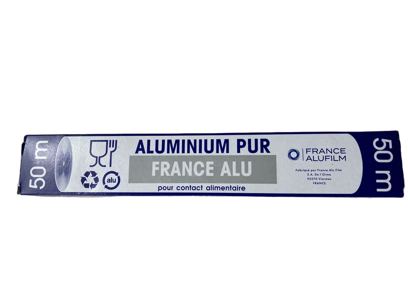 ALUMINIUM ROULEAU EN BOÎTE DISTRIBUTRICE 10µ 32CM X50M