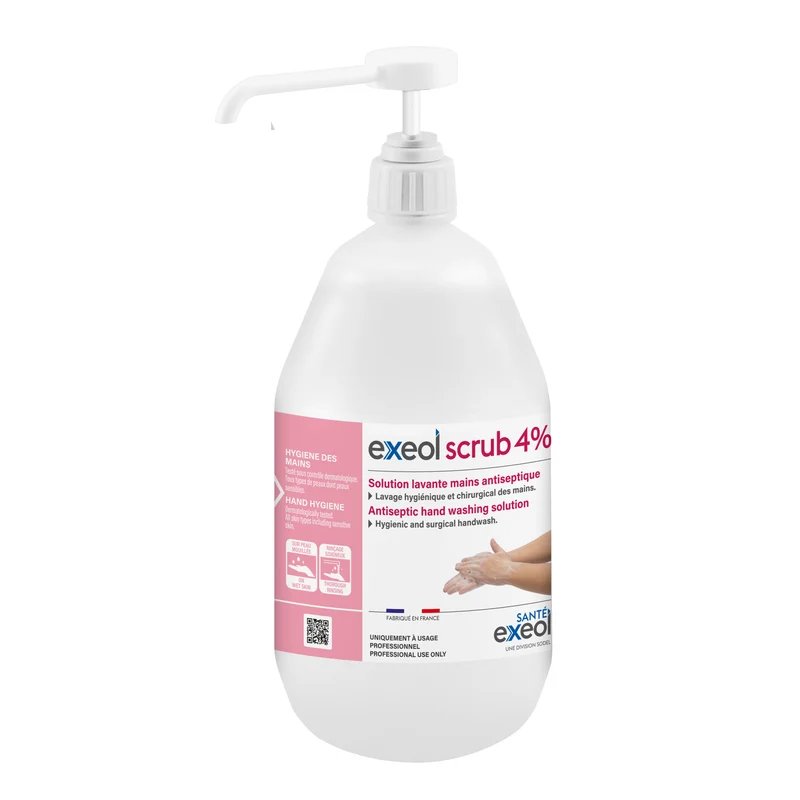 SAVON ANTIMICROBIEN EXEOL SCRUB FLACON POMPE 1L