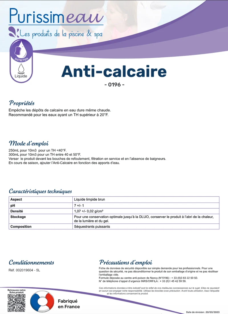CAL (séquestrant calcaire)