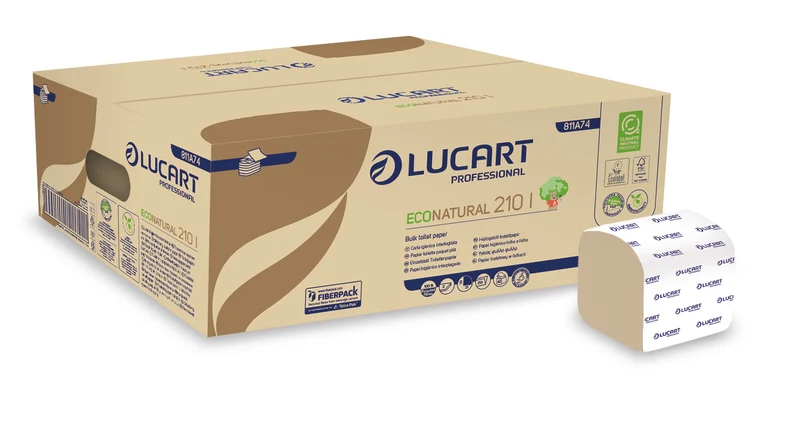 PAPIER TOILETTE PLIÉ ECONATURAL HAVANE 210 FORMATS 2 PLIS ECOLABEL X40