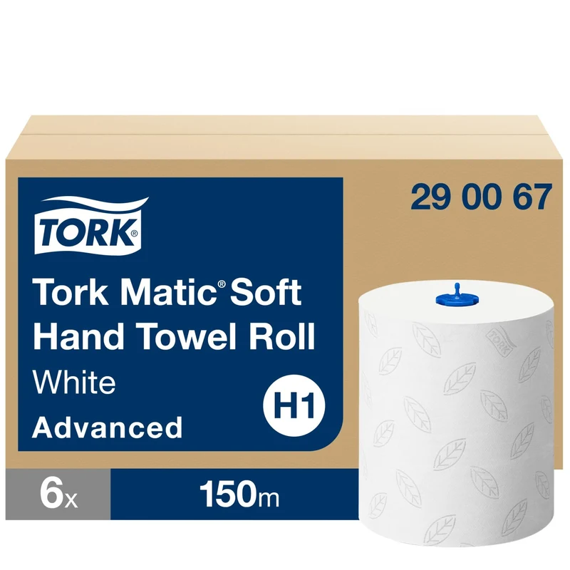 ESSUIE-MAINS ROULEAU TORK MATIC® ADVANCED H1 BLANC 150M 2 PLIS ECOLABEL X6