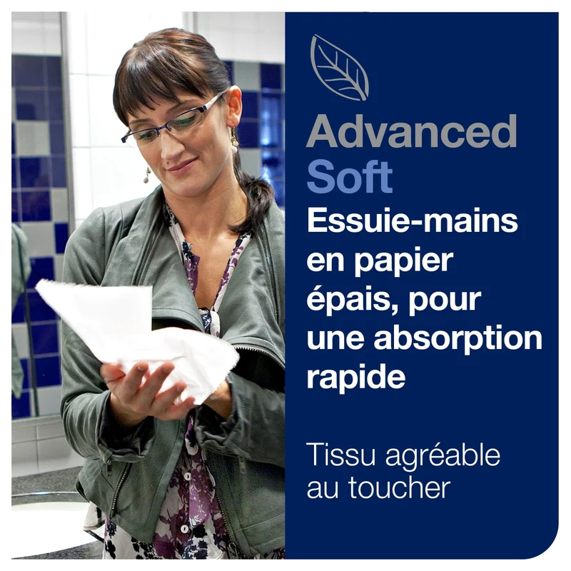 ESSUIE-MAINS ROULEAU TORK MATIC® ADVANCED H1 BLANC 150M 2 PLIS ECOLABEL X6