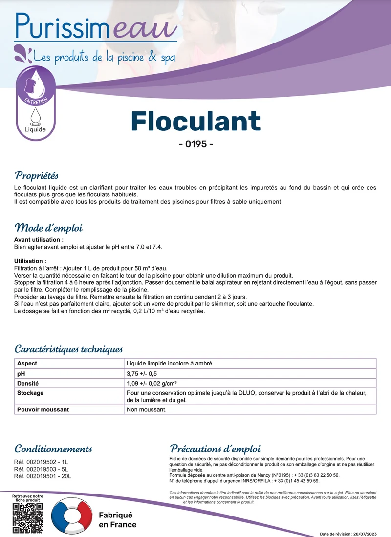 FLOCULANT LIQUIDE
