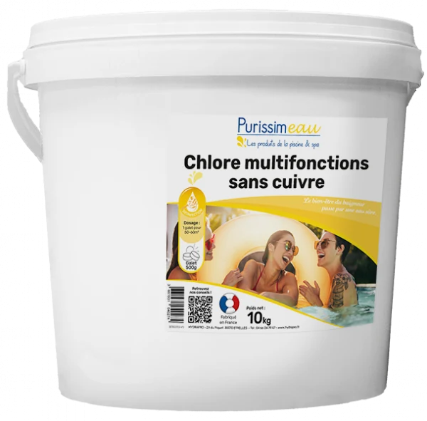 CHLORE MULTIFONCTION SANS CUIVRE 500G