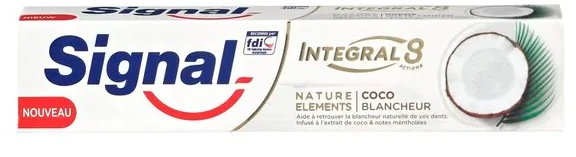 Dentifrice Intégral 8 Antibactérien Nature Éléments Coco Blancheur Signal 75ml