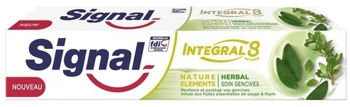 Dentifrice Intégral 8 Nature Éléments Herbal Soin Gencives Signal 75 ml